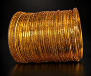 Dark Gold Thin Metal Shinny Bangles sets - 36 pieces