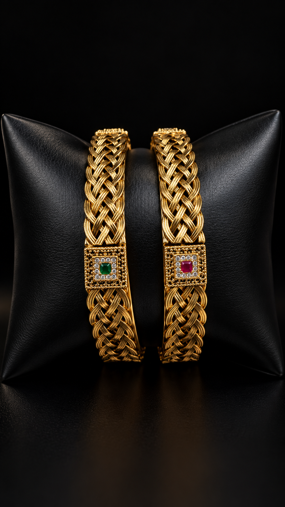 Designer Style - Antique Finish Bangles set - set of 2