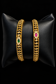 Antique Finish Bangles set - set of 2