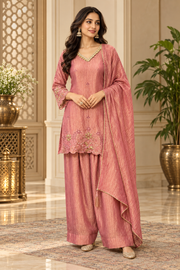 Women’s Onion Pink Parsi Kurti set