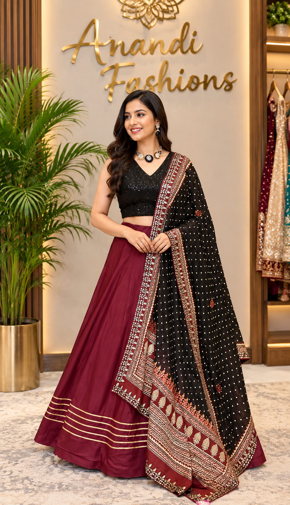 Black & White Combo Mix & Match Lehenga / chaniya choli set