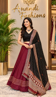 Black & White Combo Mix & Match Lehenga / chaniya choli set