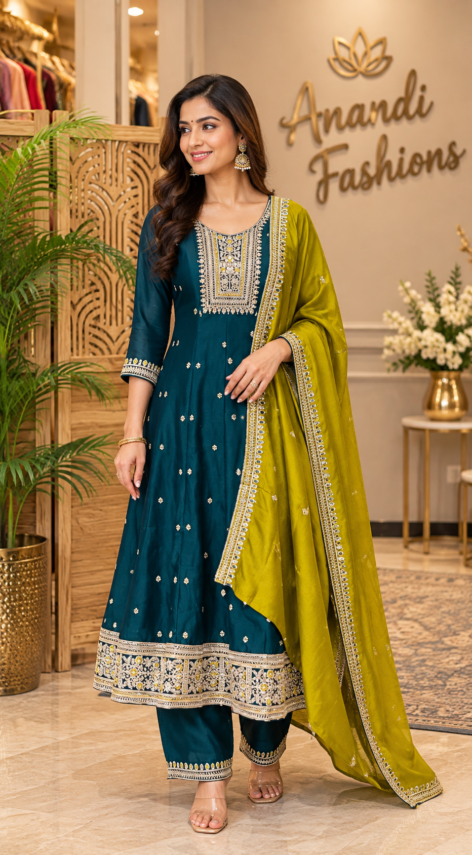 Party Wear Anarkali Kurti set