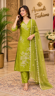 Green Party wear Kurti set
