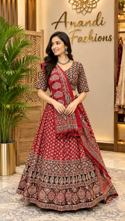 Pure Cotton Ajrakh Print Chaniya choli set