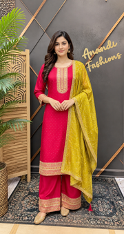 Women’s Pink Kurti Set – Plus Size