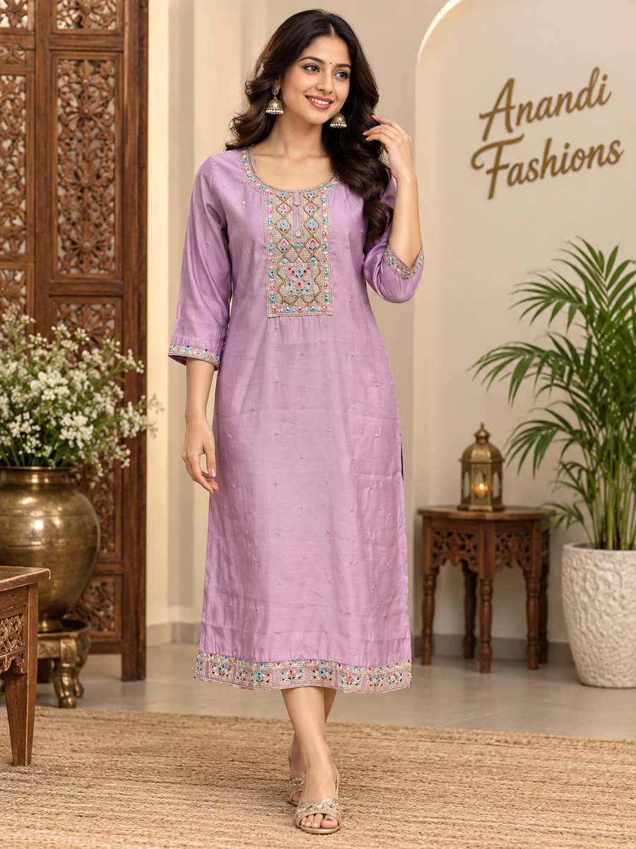 Women’s Light Purple Kurti