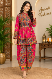 Women’s Unisex Dhoti Style Garba Dress Chaniya Choli Set - Women - Chaniya Choli - Anandi Fashions