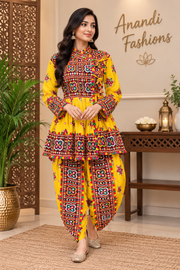 Women’s Unisex Dhoti Style Garba Dress Chaniya Choli Set - Women - Chaniya Choli - Anandi Fashions