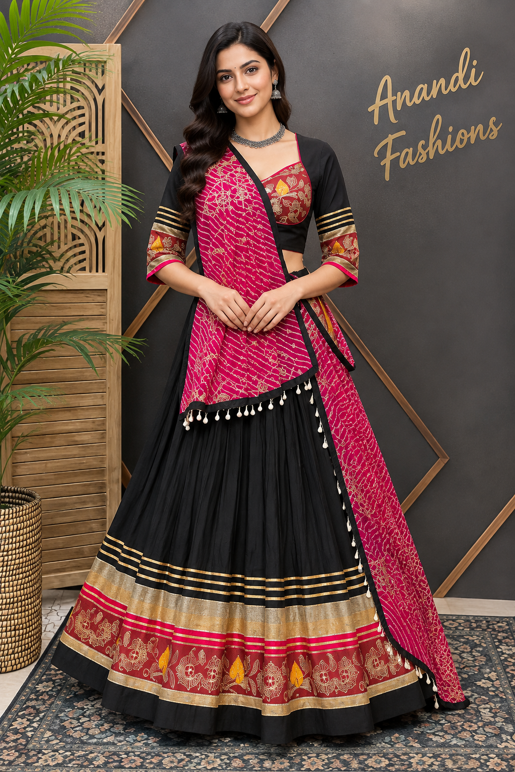 Garba Black Silk Chaniya choli