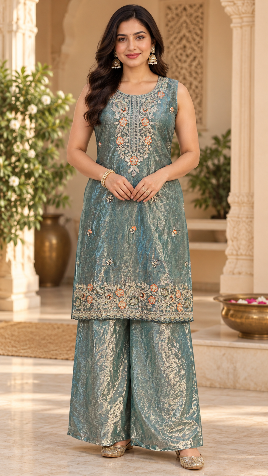 Pastel Blue Palazzo set