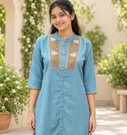 Teenage Girls’’ Khadi Cotton Co – ord Set - Girls - Teenage Ethnic Wear - Anandi Fashions