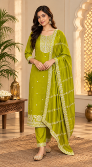Women’s Green Party Wear Kurti set