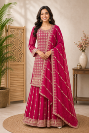 Pink Party Wear Sharara set