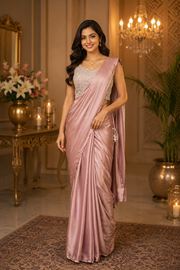 Pastel Lavender Ready to Wear Saree
