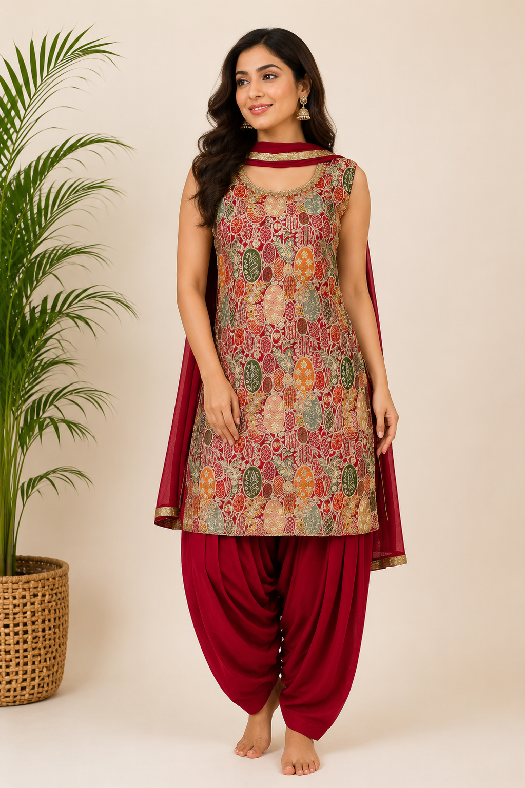 Teenage Girl Party Wear Patiyala suit