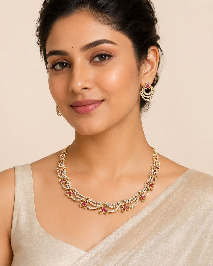 Rose Gold Necklace Set