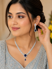 Silver Party Necklace Set