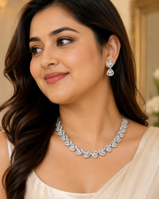 Silver Finish Necklace Set