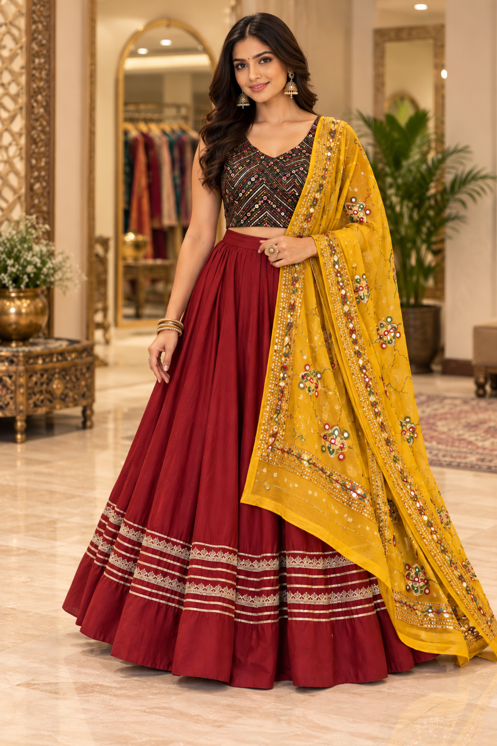 Women's Plus Size Mix-and-Match Garba Set - Women - Chaniya Choli - Anandi Fashions