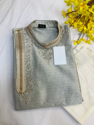 Grey Men's kurta set