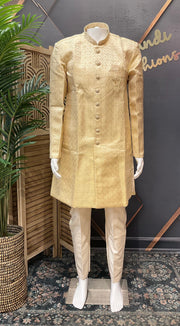 Men’s Gold Indo Western Sherwani Set