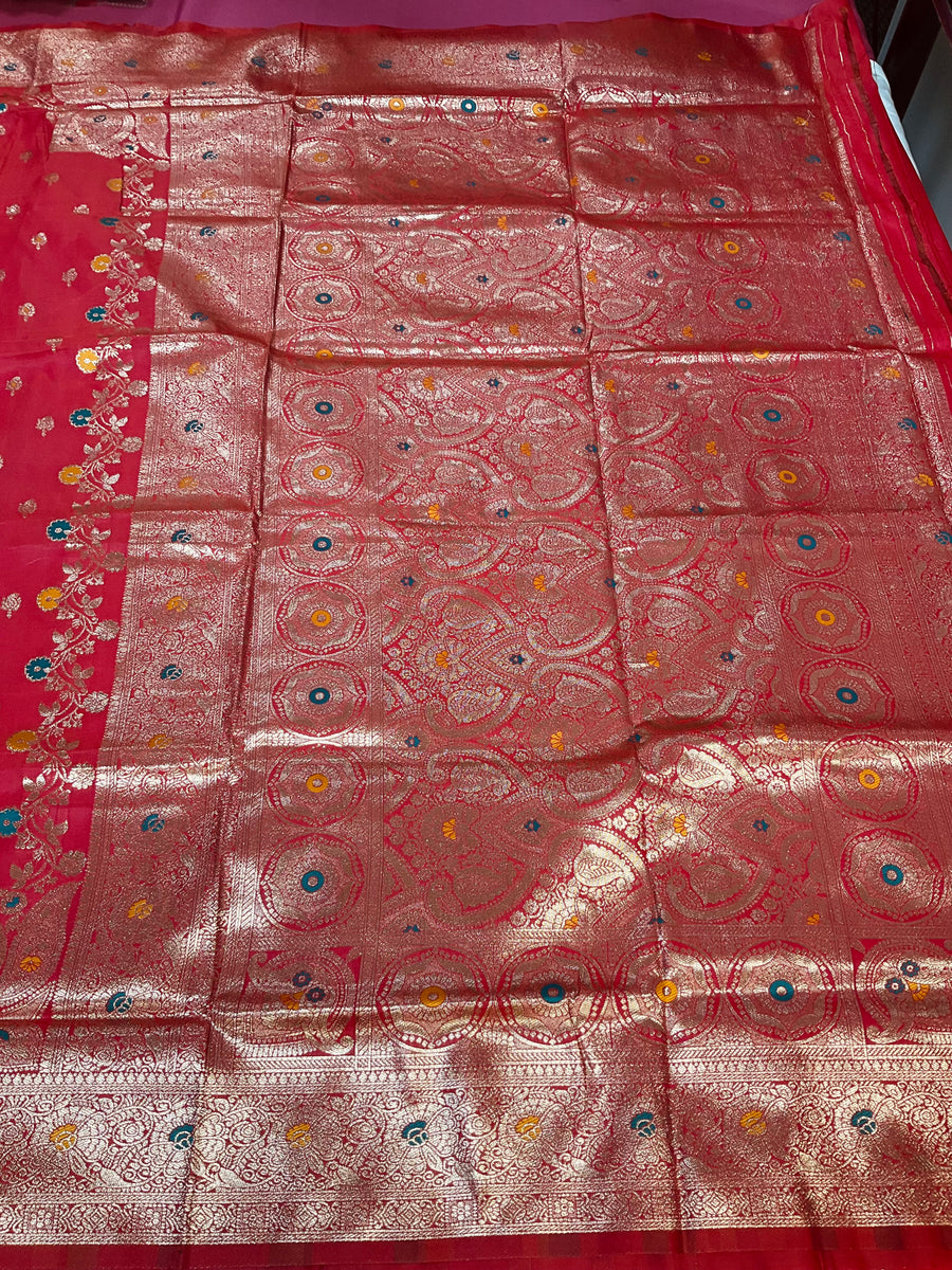 Silk Saree with Meenakari Weaving