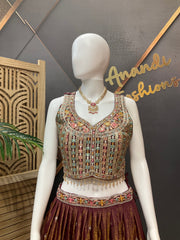 Wine - Party Wear Lehenga set