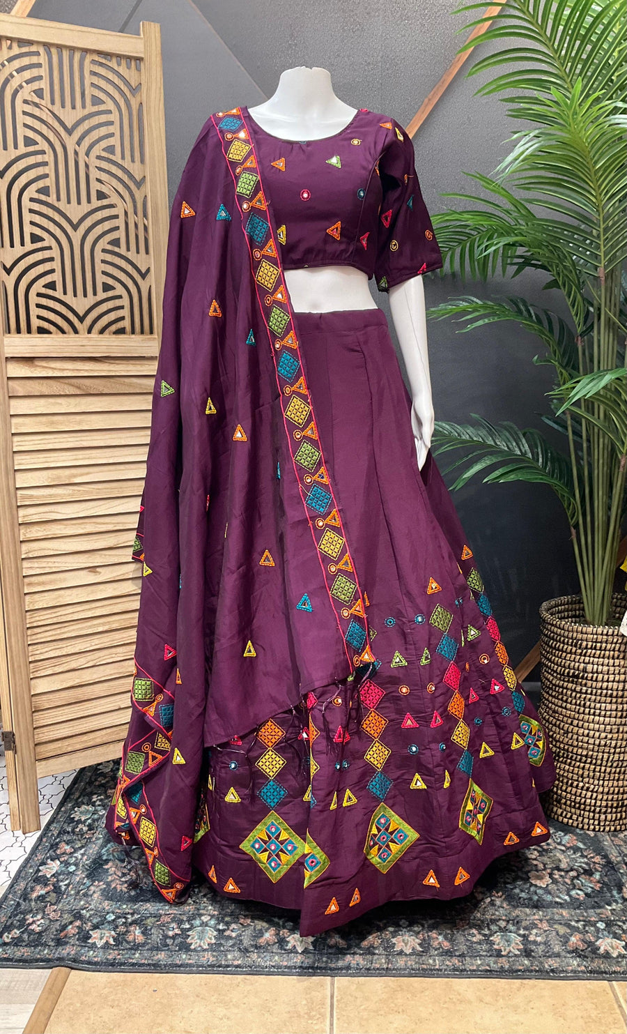 Navratri Special Cotton Chaniya Choli Set - Garba Dance Wear