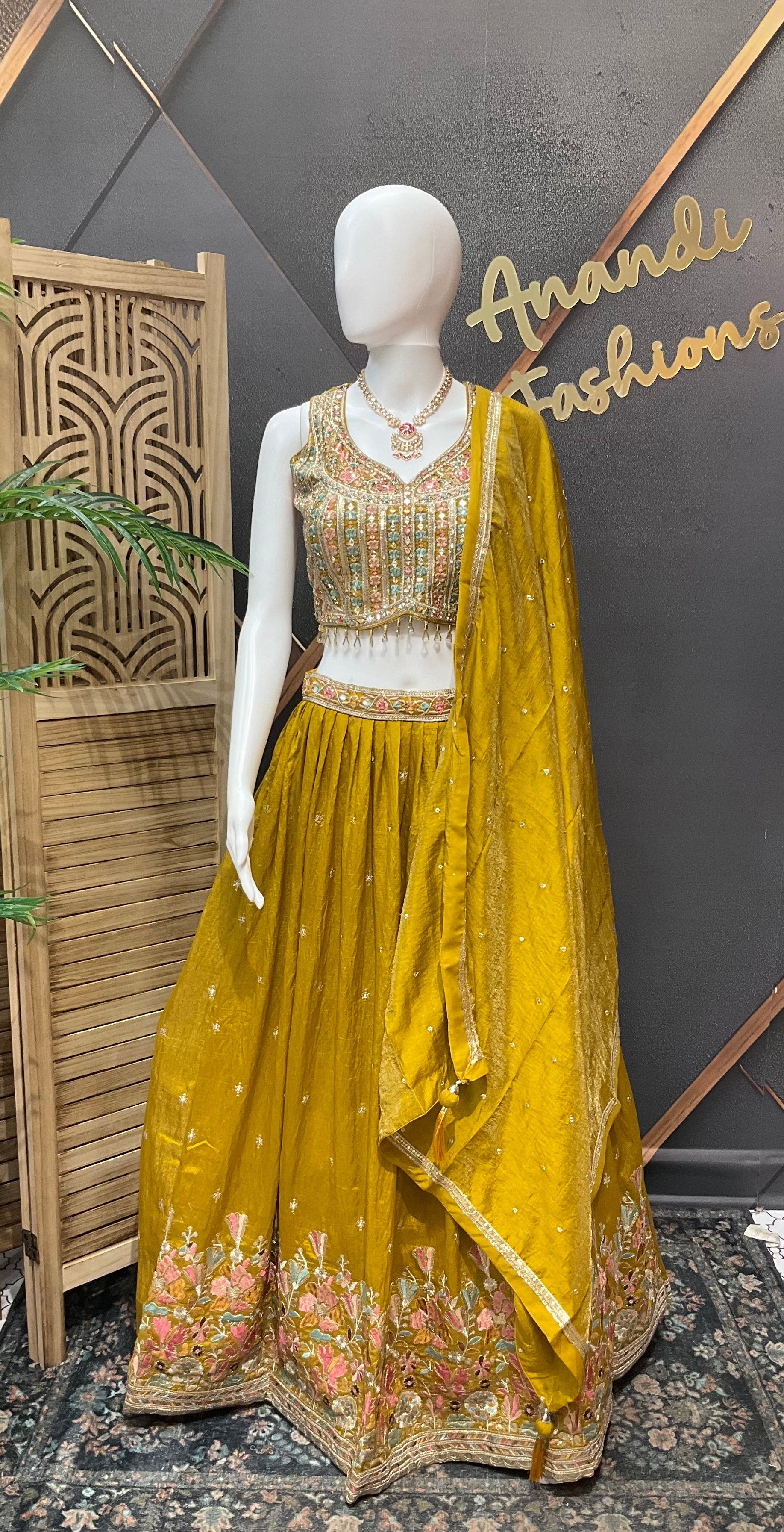 Yellow - Party Wear Lehenga set