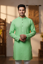 Men’s Pure Cotton Chikankari in Kurta Set - Anandi Fashions