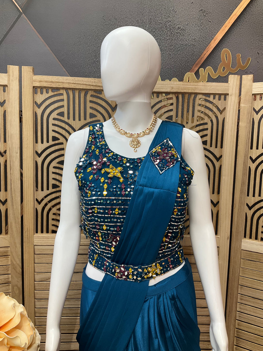 Blue Ready to Wear Saree