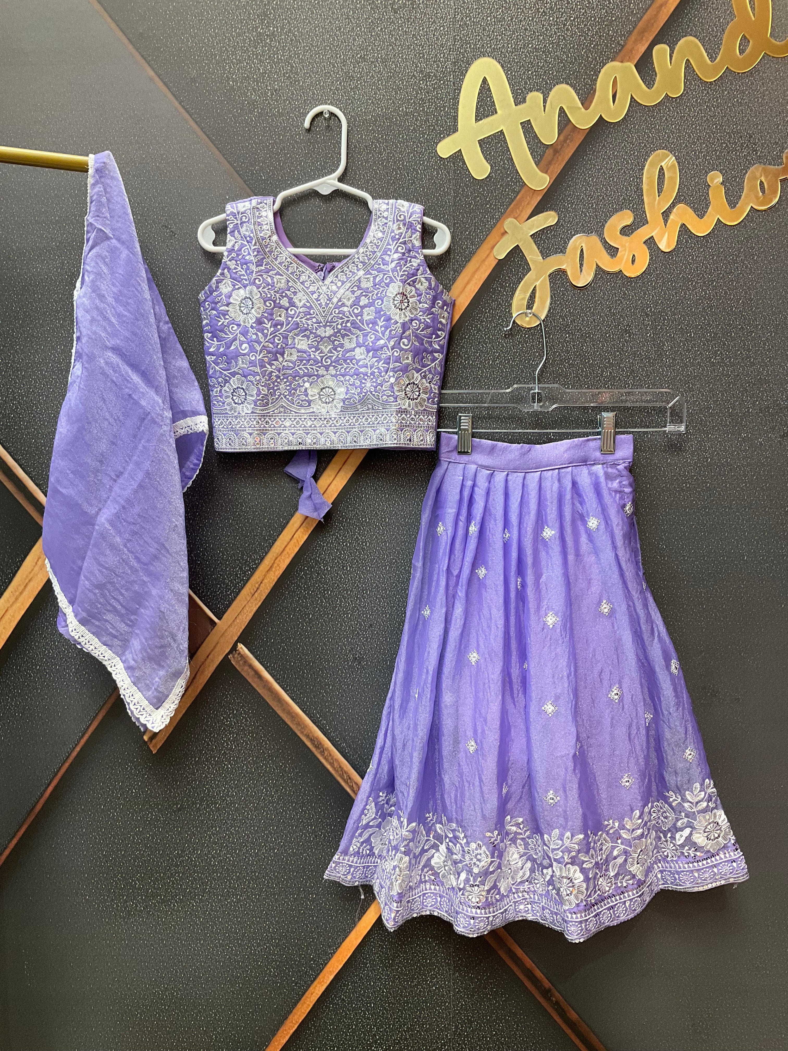 Toddler Girls Purple lehanga set