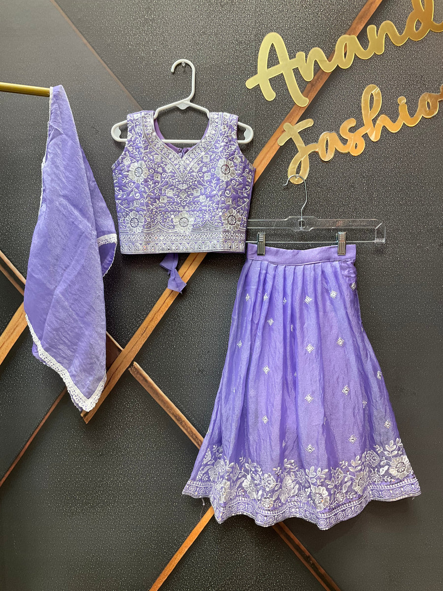 Toddler Girls Purple lehanga set