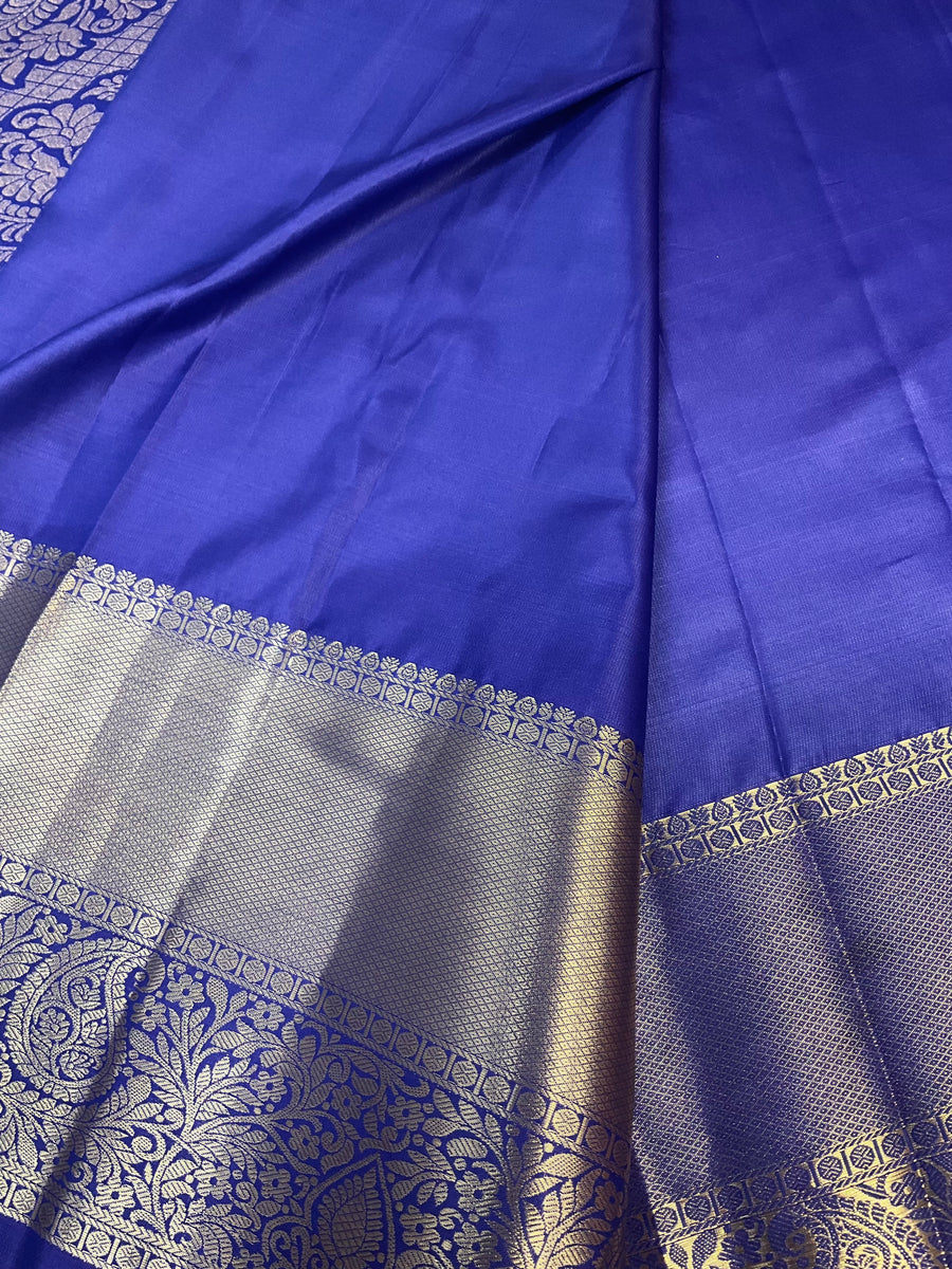 Purple Semi Silk Kanjeevaram Saree