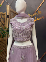 Lavender Party Wear Lehenga set