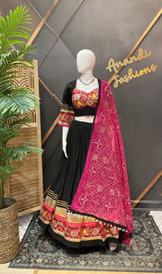 Garba Black Silk Chaniya choli
