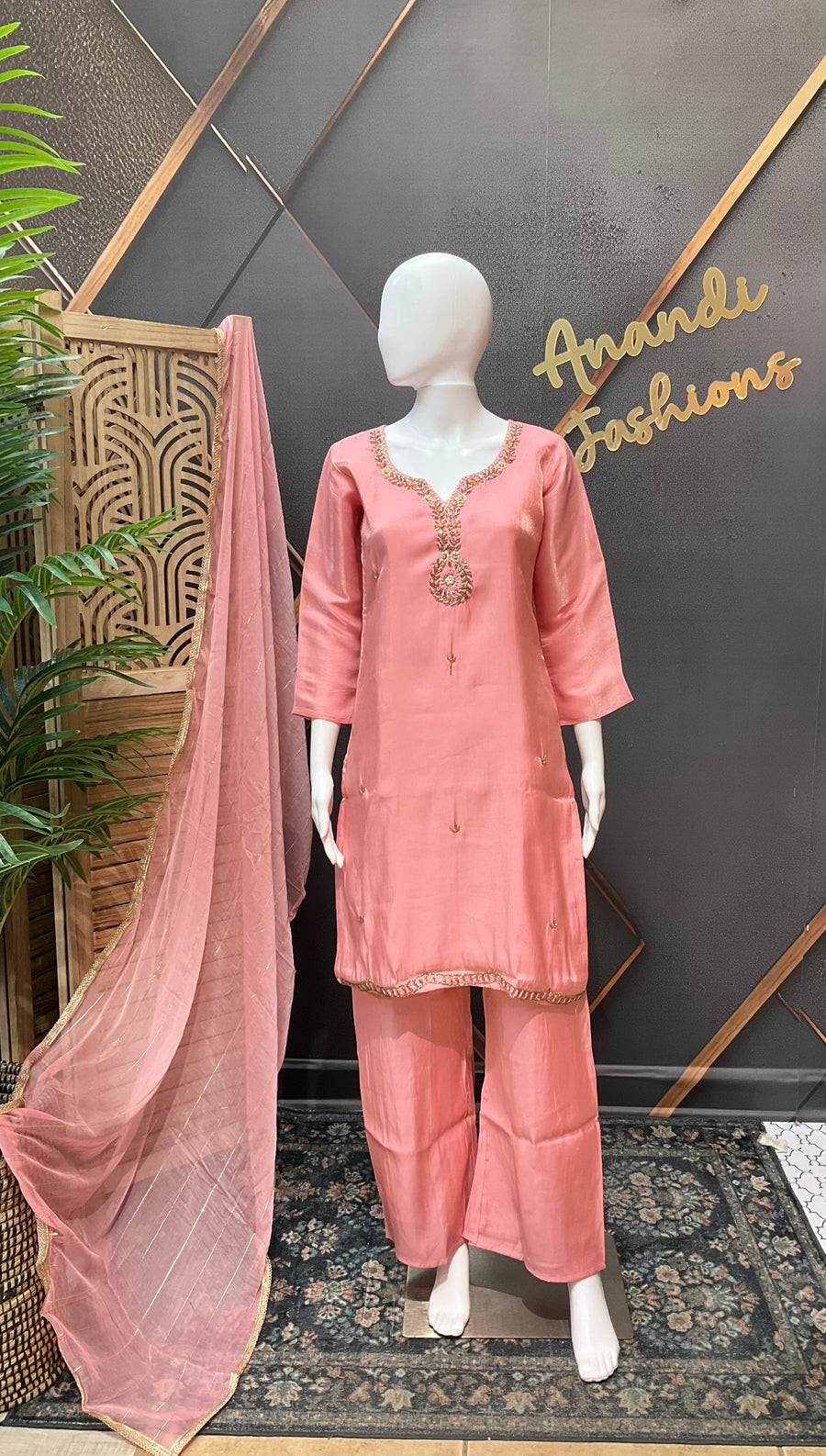 Pink Party Wear Kurti set