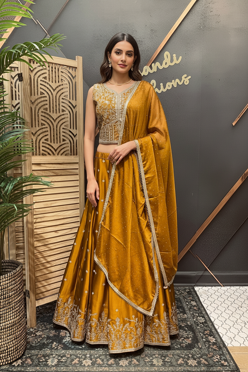 Satin Silk Lehanga sets