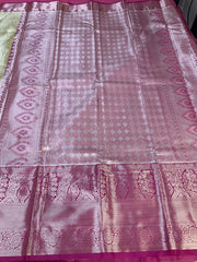 Green Semi Silk Tissue Kanjeevaram Saree