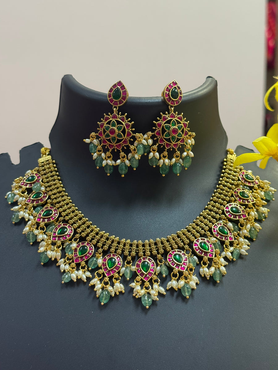 Premium Collections- Jadau Kundan Necklace set