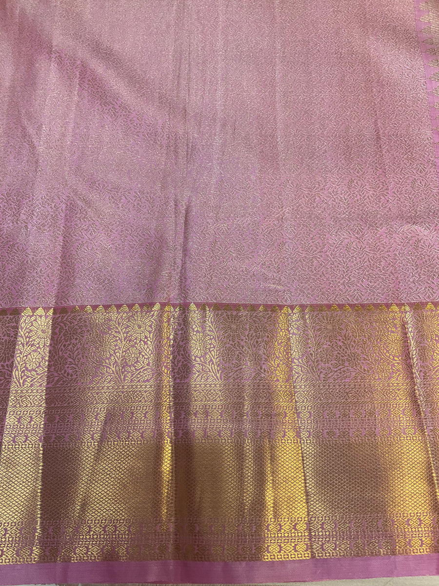 Baby Pink Semi Silk Kanjeevaram Saree