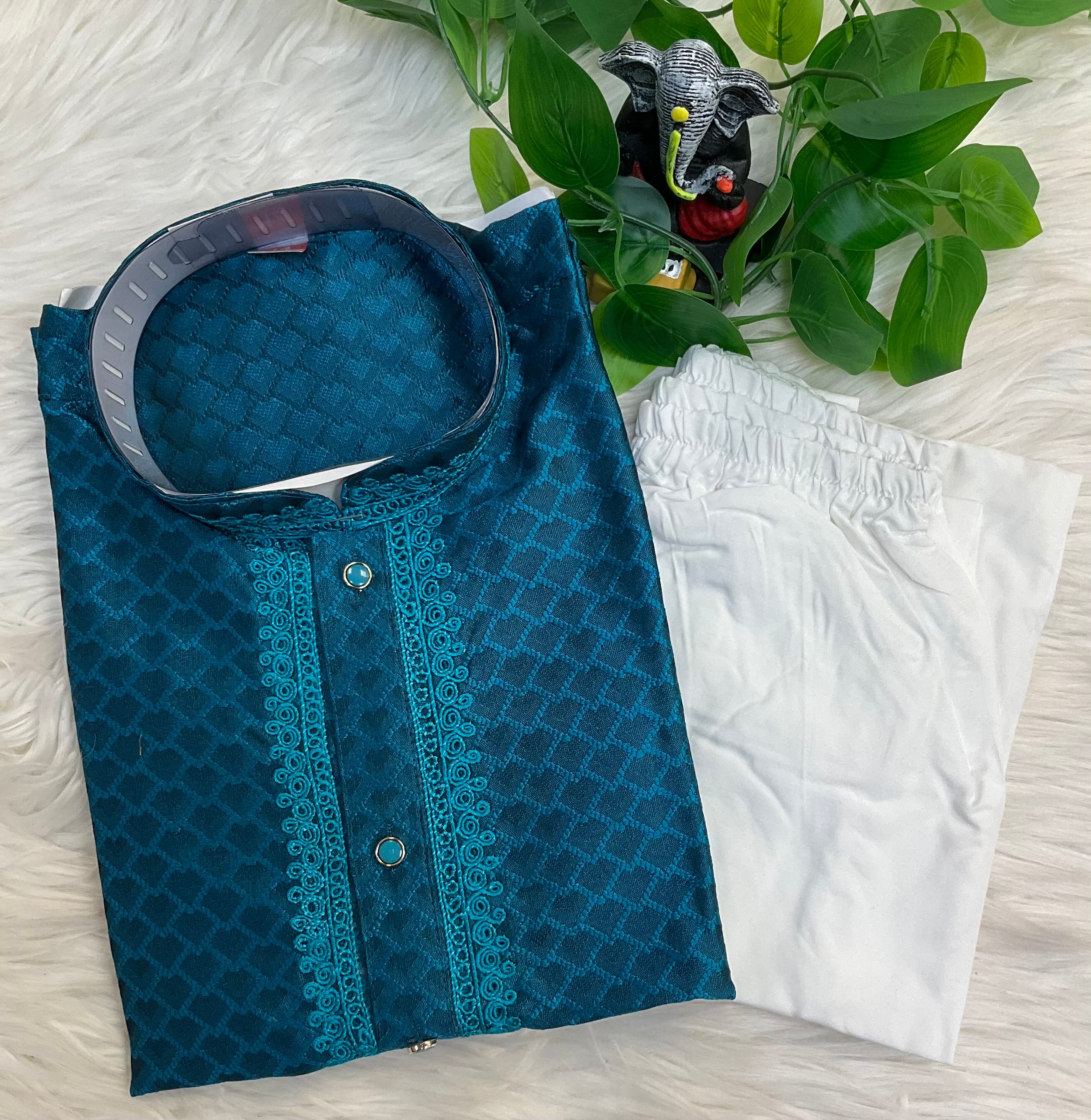 Rama blue boys kurta set