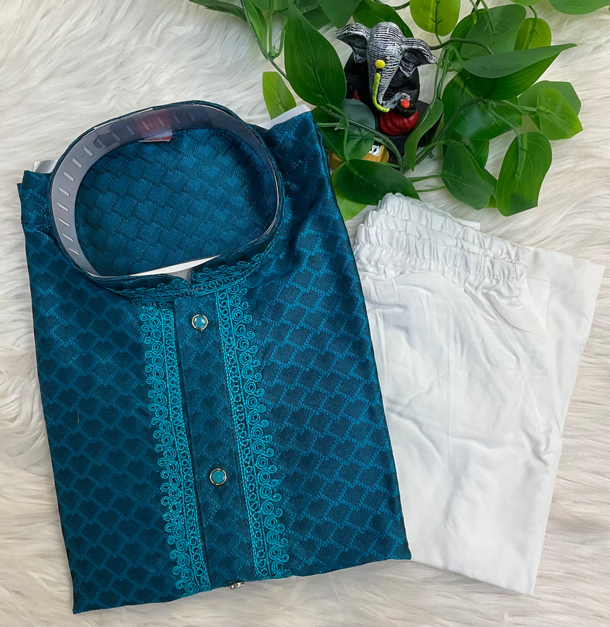 Rama blue boys kurta set