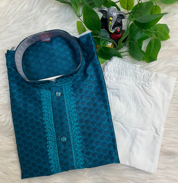 Rama blue boys kurta set