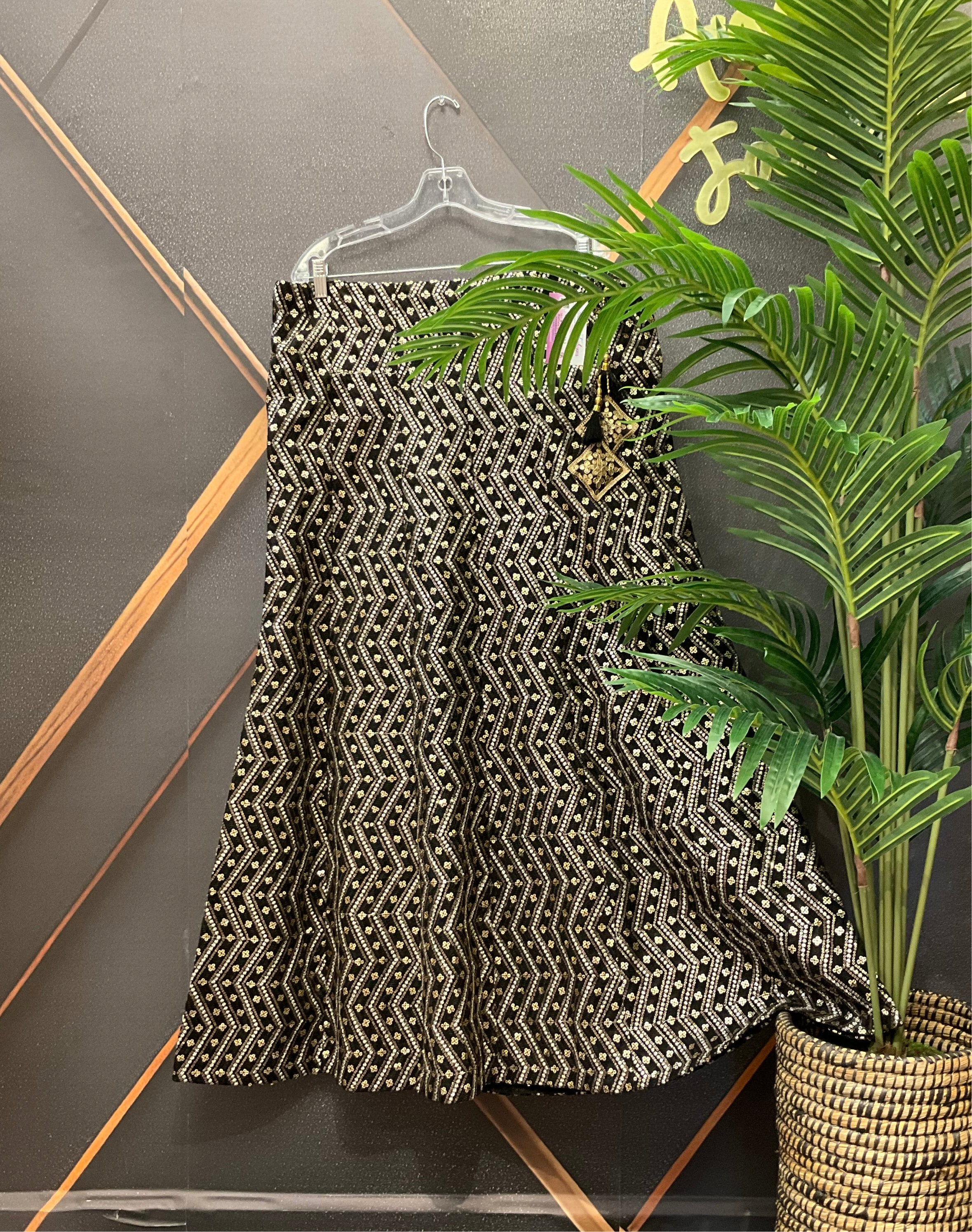 Black party wear lehanga/skirt