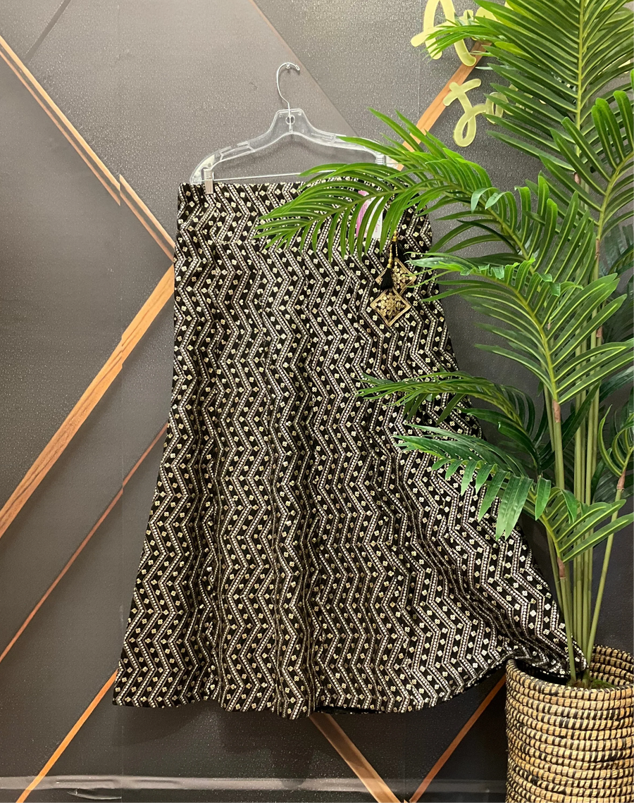 Black Sequin Lehenga Skirt - Party & Festive Wear