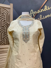 Women's Tissue Palazzo Embroidered Sharara Set