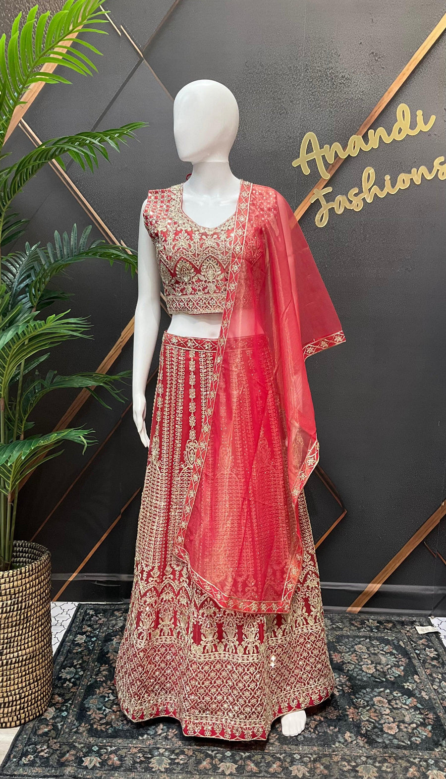 Heavy Work Net Lehenga Set - Party & Wedding Wear