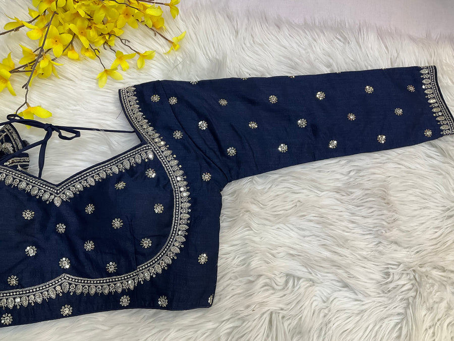 Navy blue color blouse - Women - Blouse - Anandi Fashions